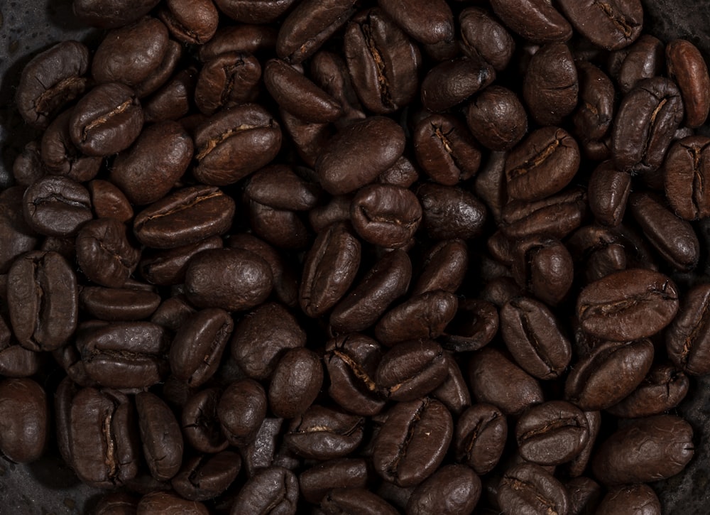 coffee beans on brown wooden table