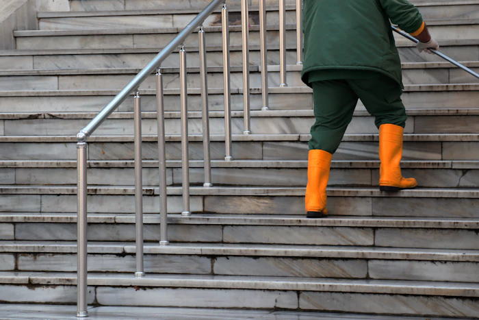 Steps and walkway cleaning