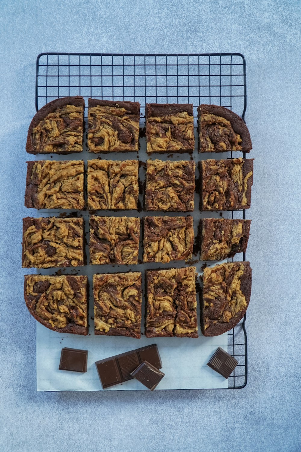 brown bread on black metal tray