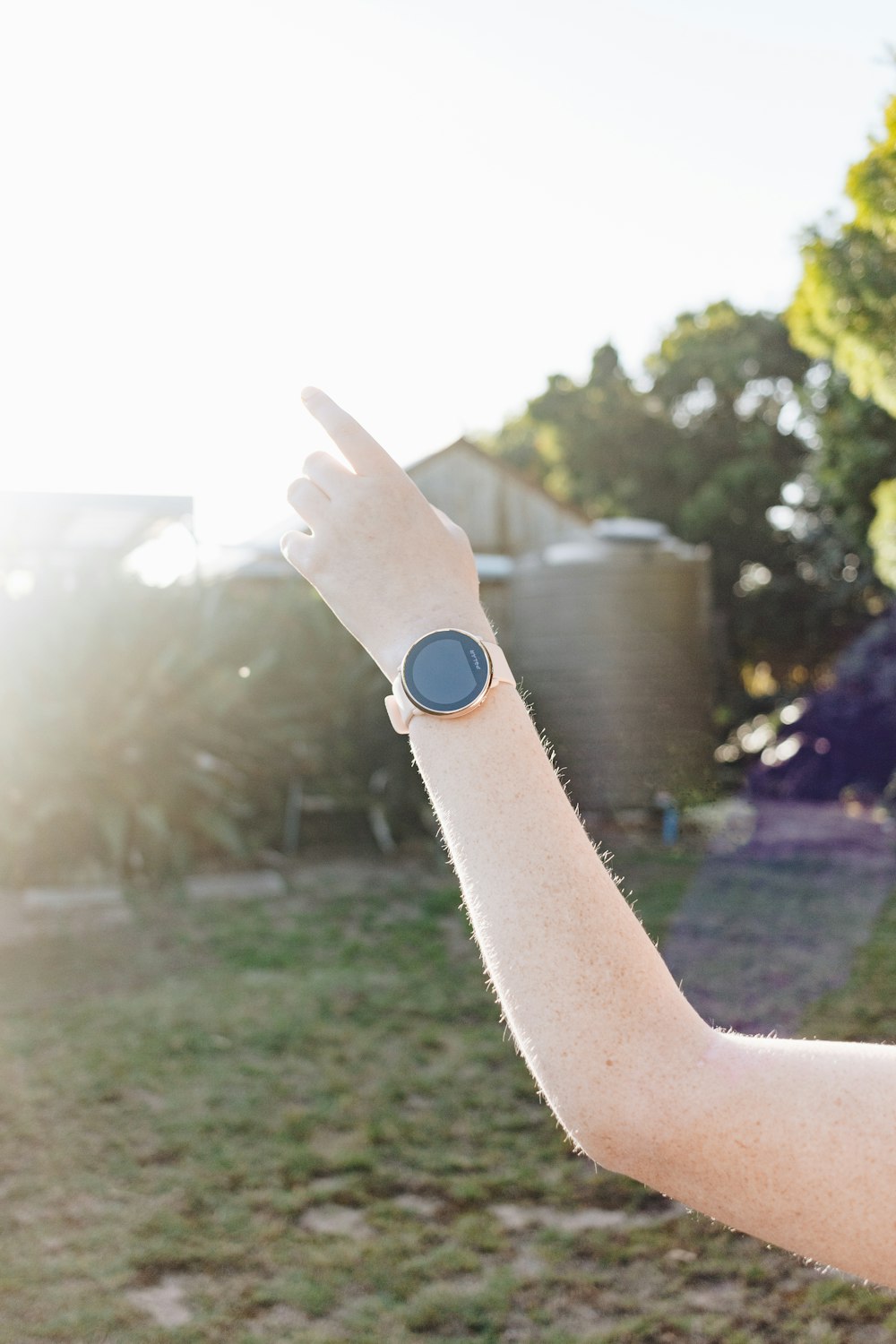 person wearing blue and silver watch