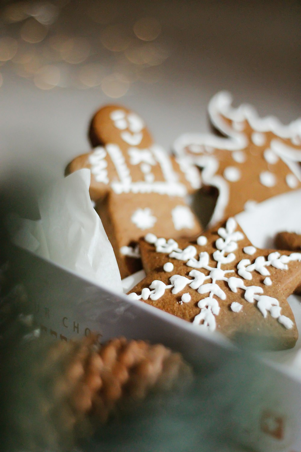 brown and white heart shaped cookies