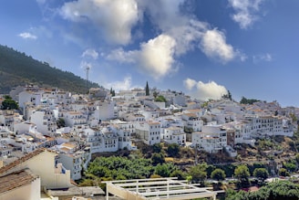 white and brown concrete buildings under blue sky and white clouds during daytime