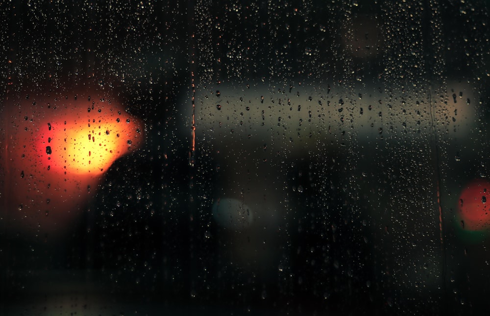 water droplets on glass window