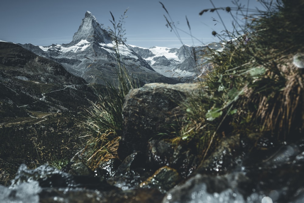 snow covered mountain during daytime