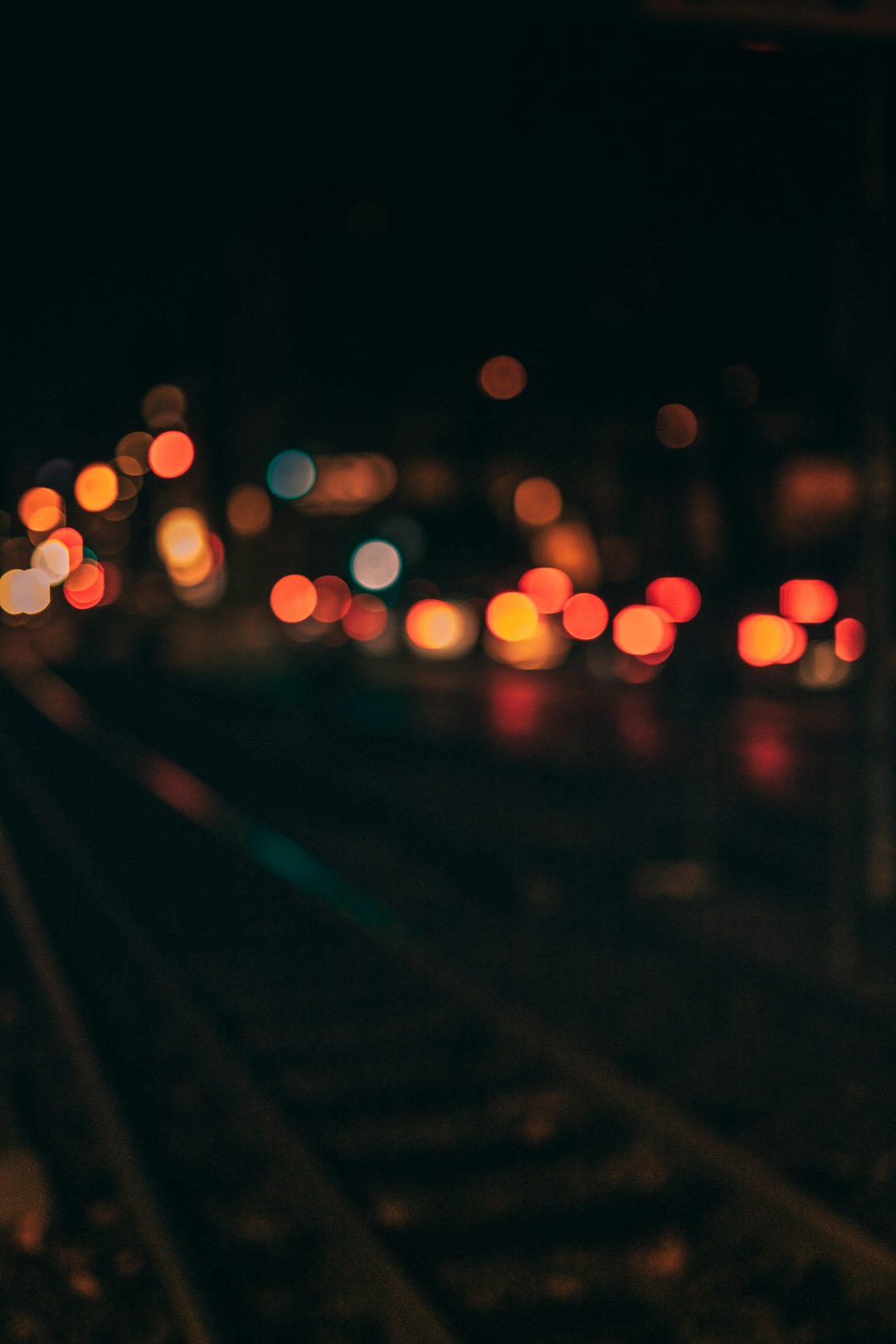 city lights during night time