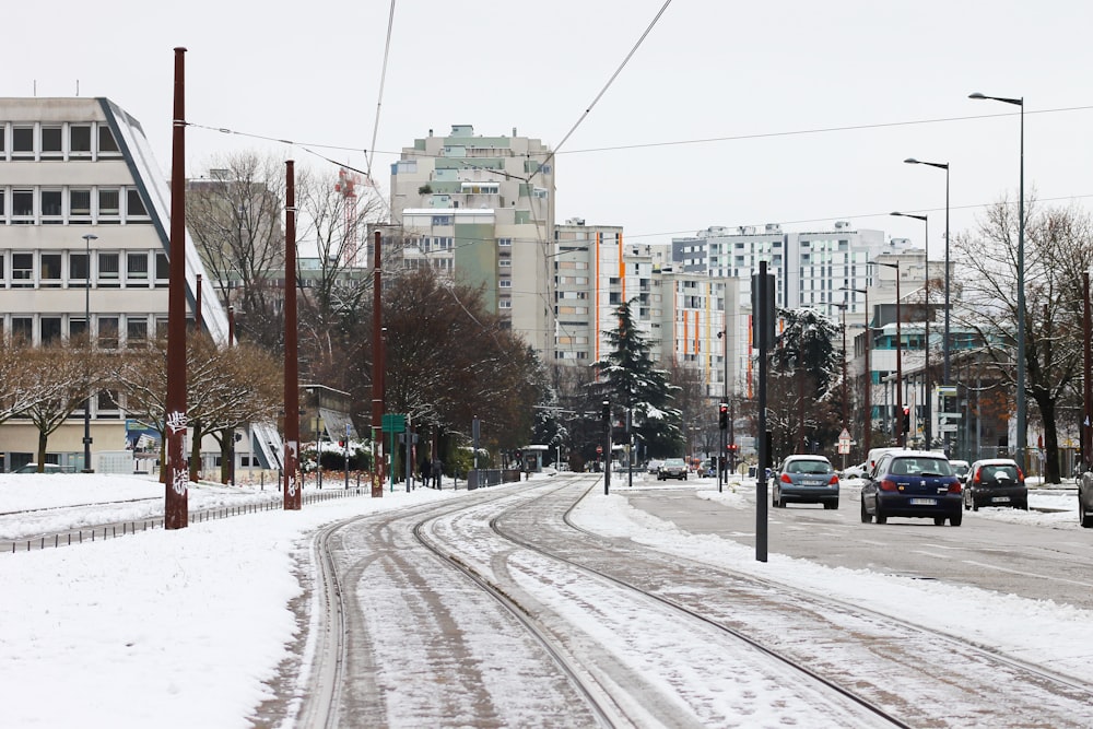 cars on road near buildings during daytime