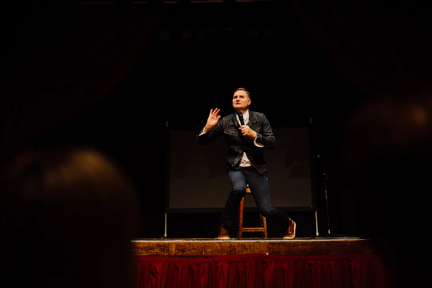 Comedian on stage