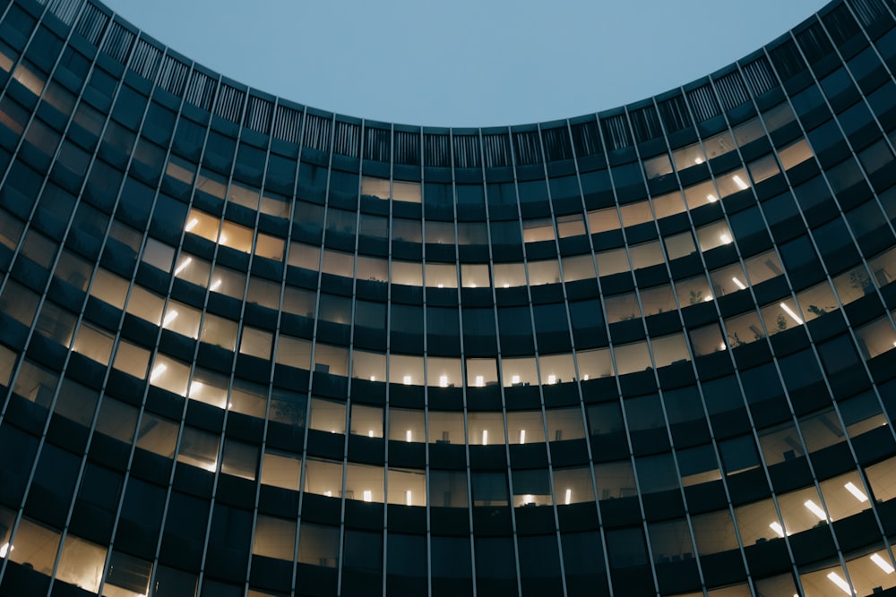 low angle photography of gray concrete building