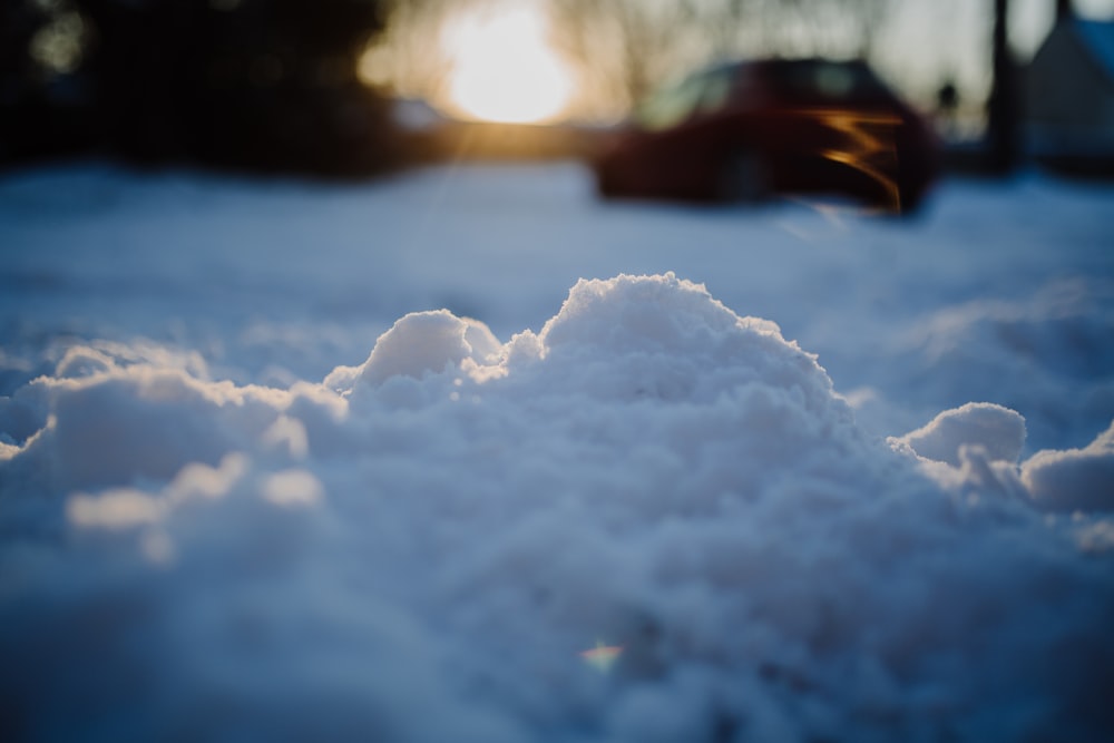 snow covered ground during daytime