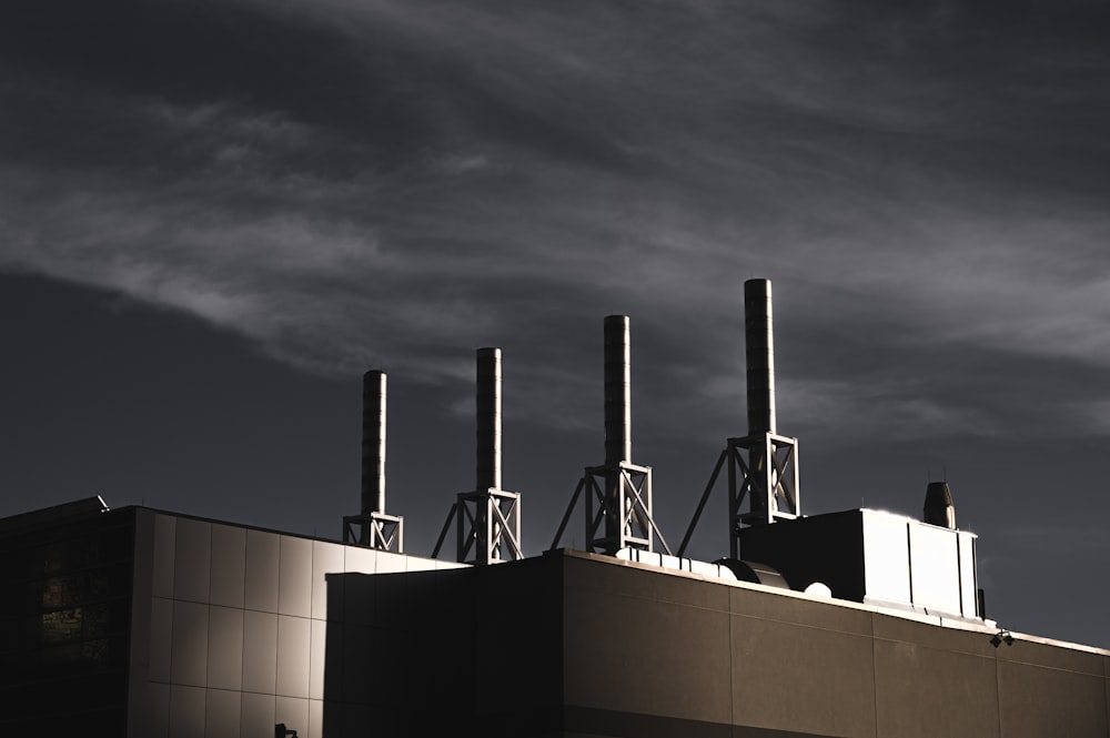 white concrete building during night time