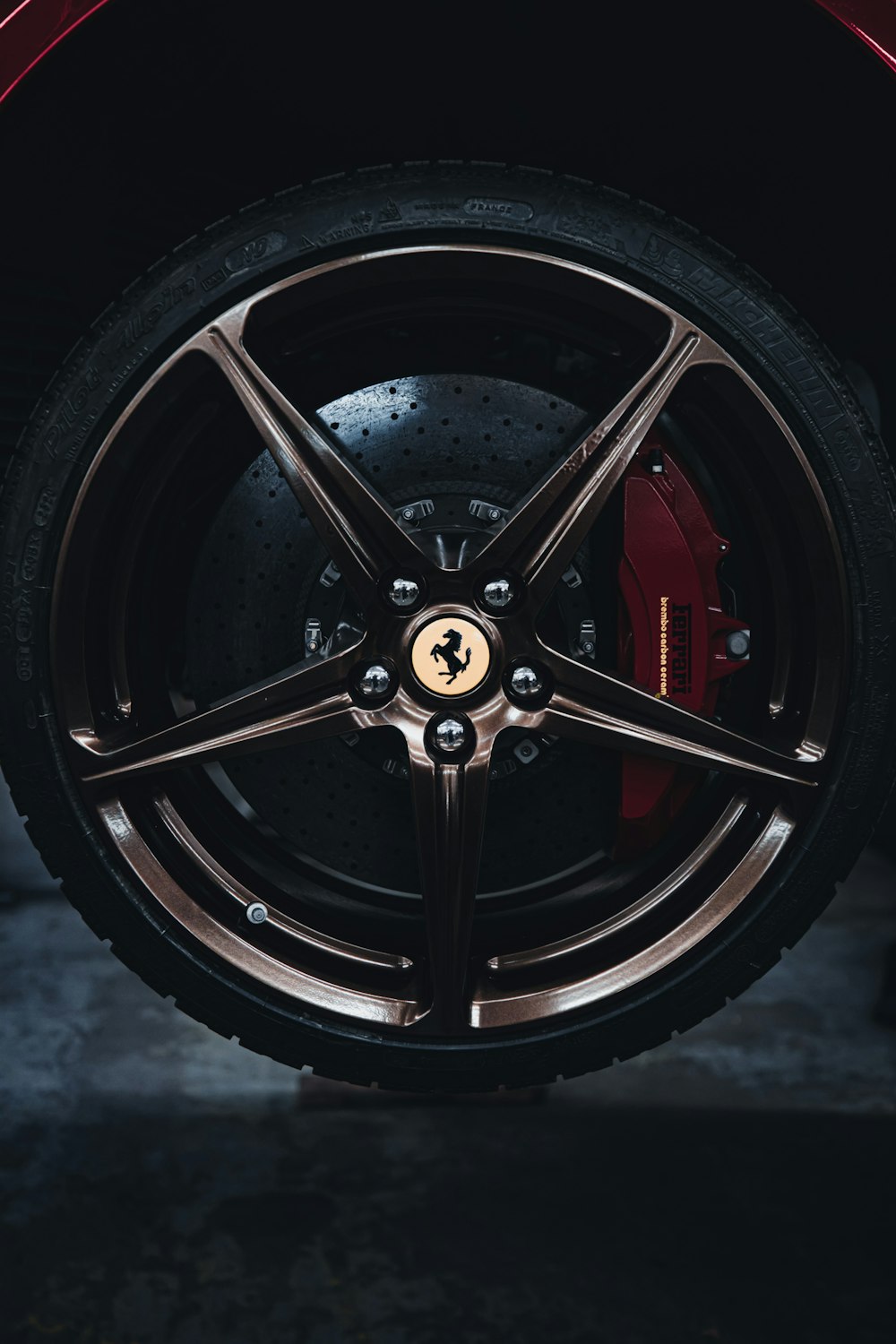 black and silver car wheel