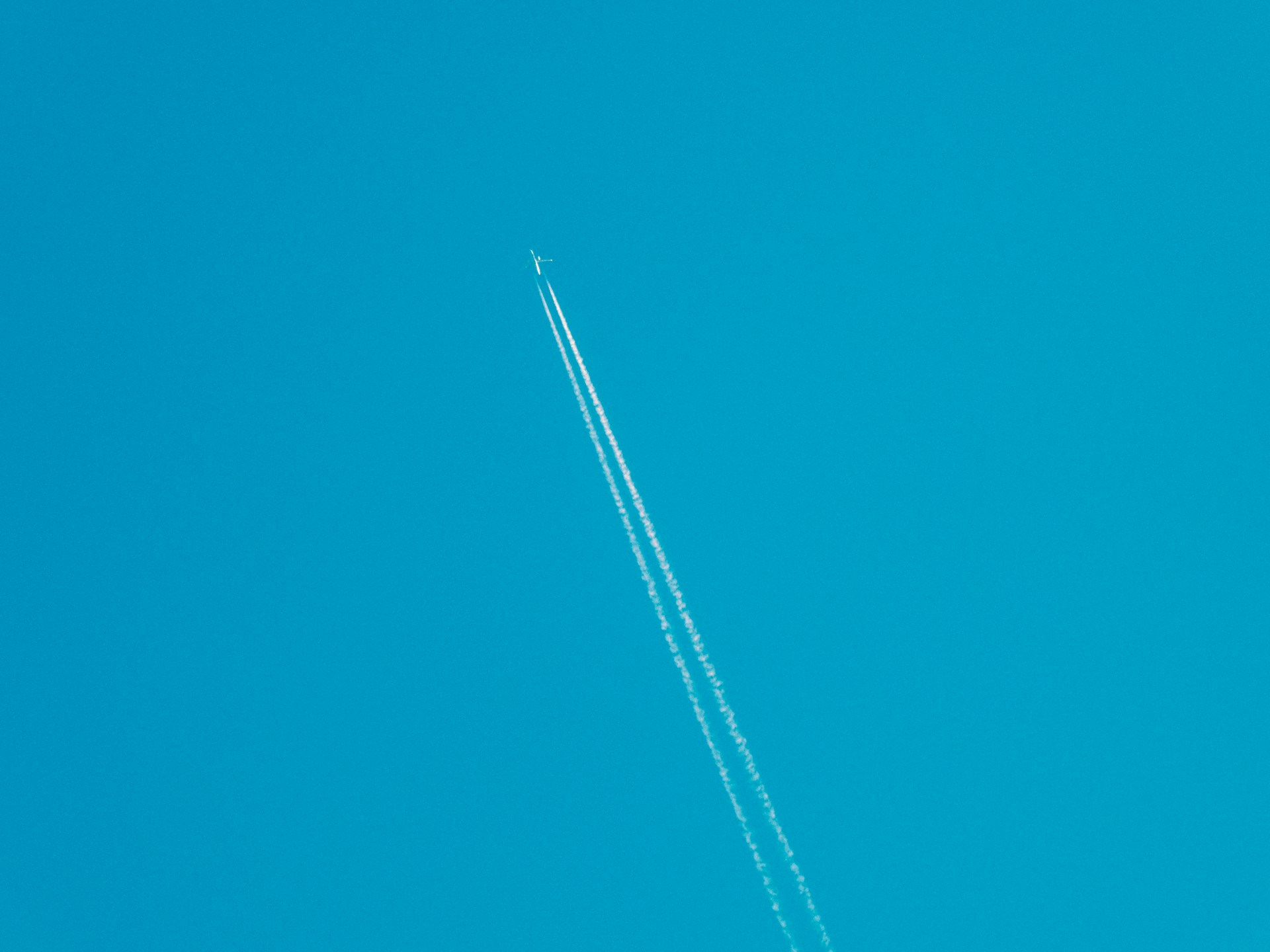 white plane in the sky