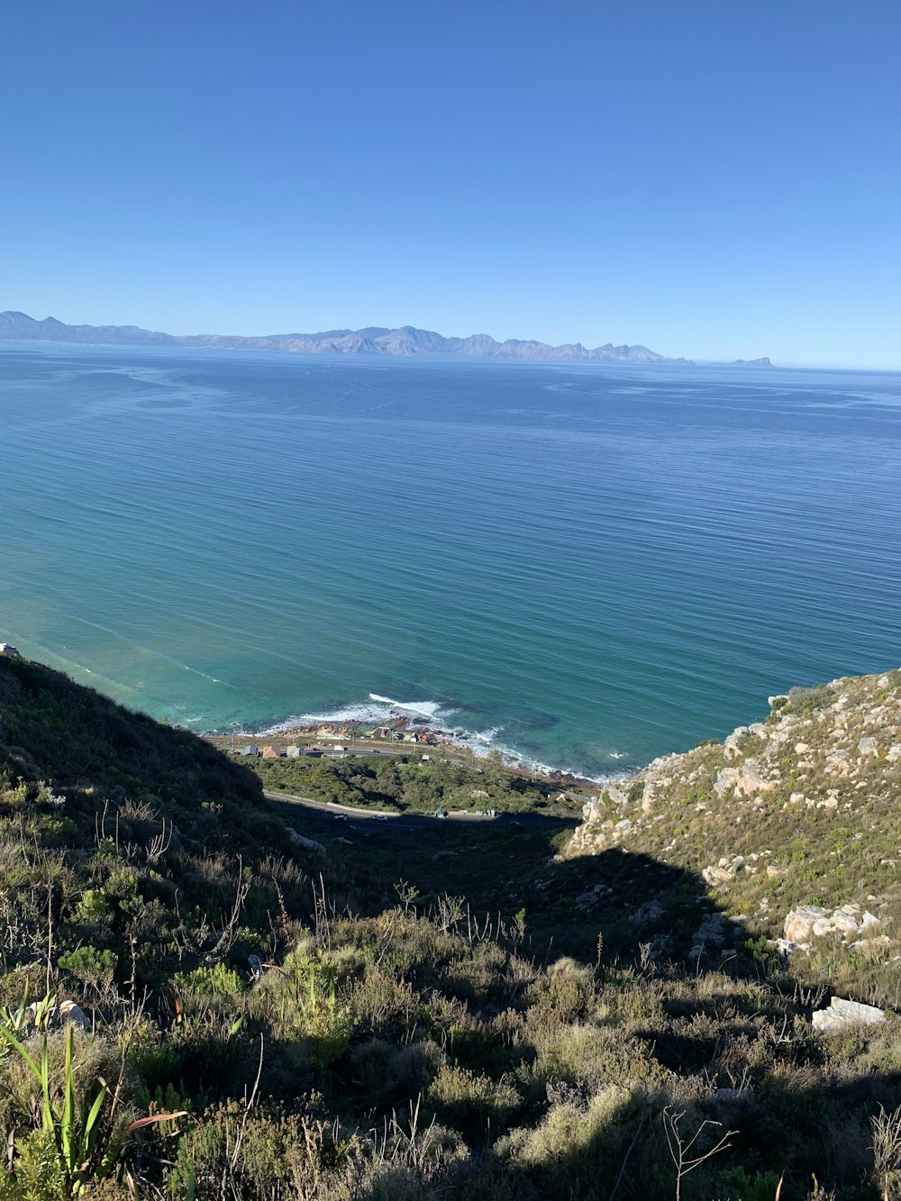 green grass on mountain near body of water during daytime