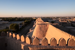 A serene morning view of the ancient City Wall of Xi’an with soft sunlight.