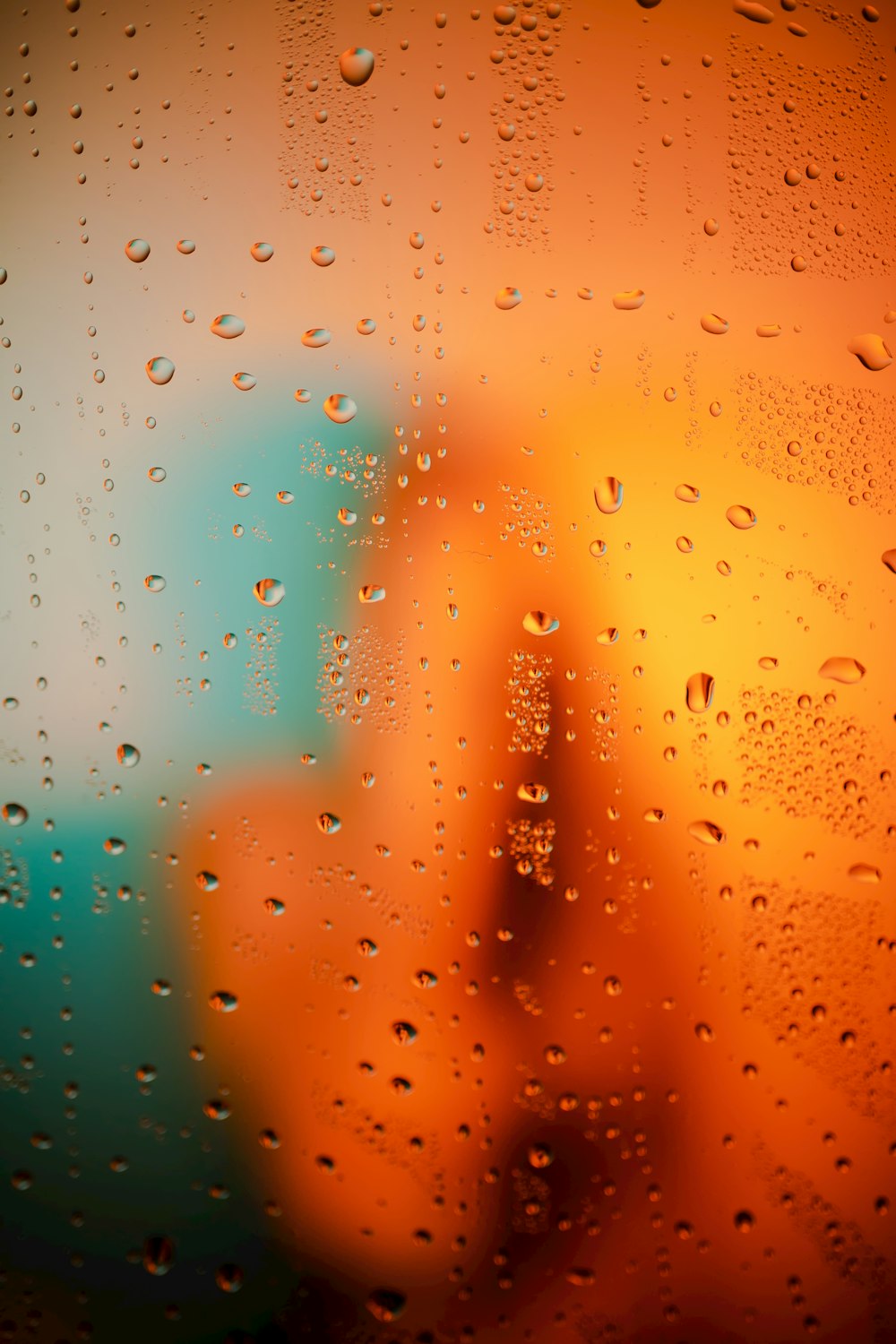 water droplets on glass window