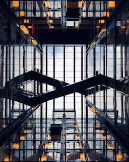 black metal frame inside building