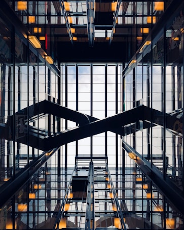 black metal frame inside building