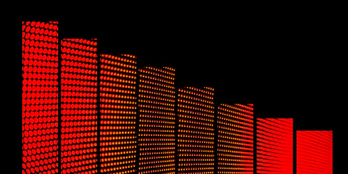 Dynamic team scaling icon with ascending neon bars.