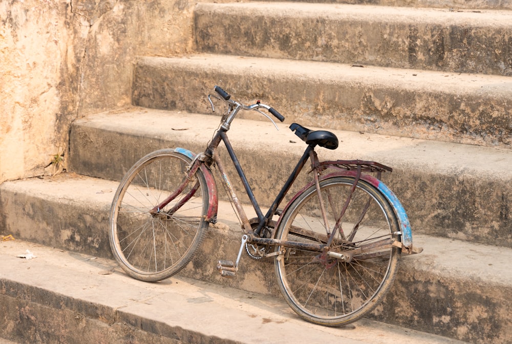 black and red road bike