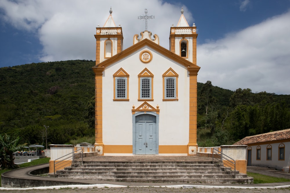 white and brown concrete church