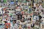 assorted photos on white table