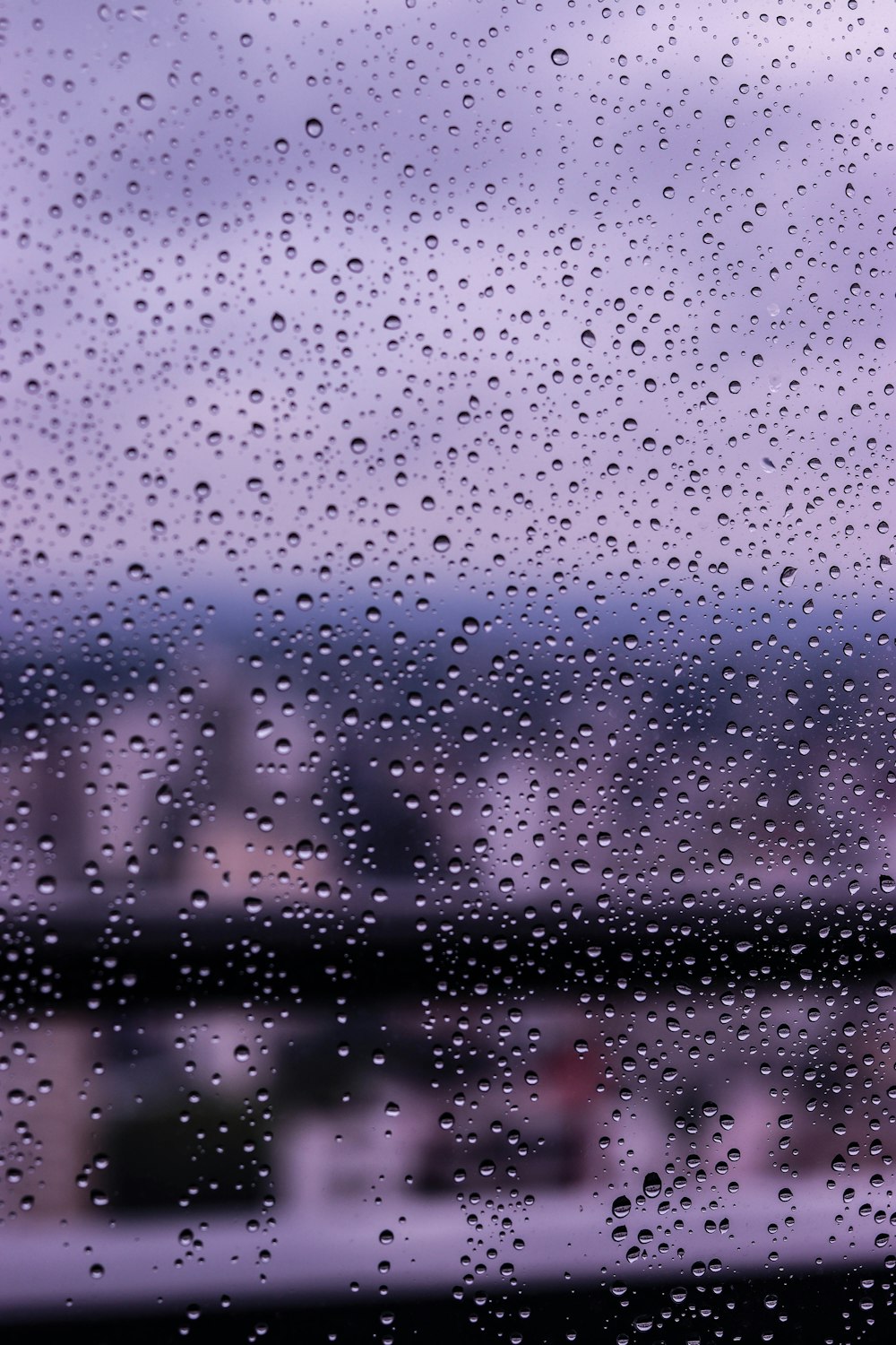 water droplets on glass panel