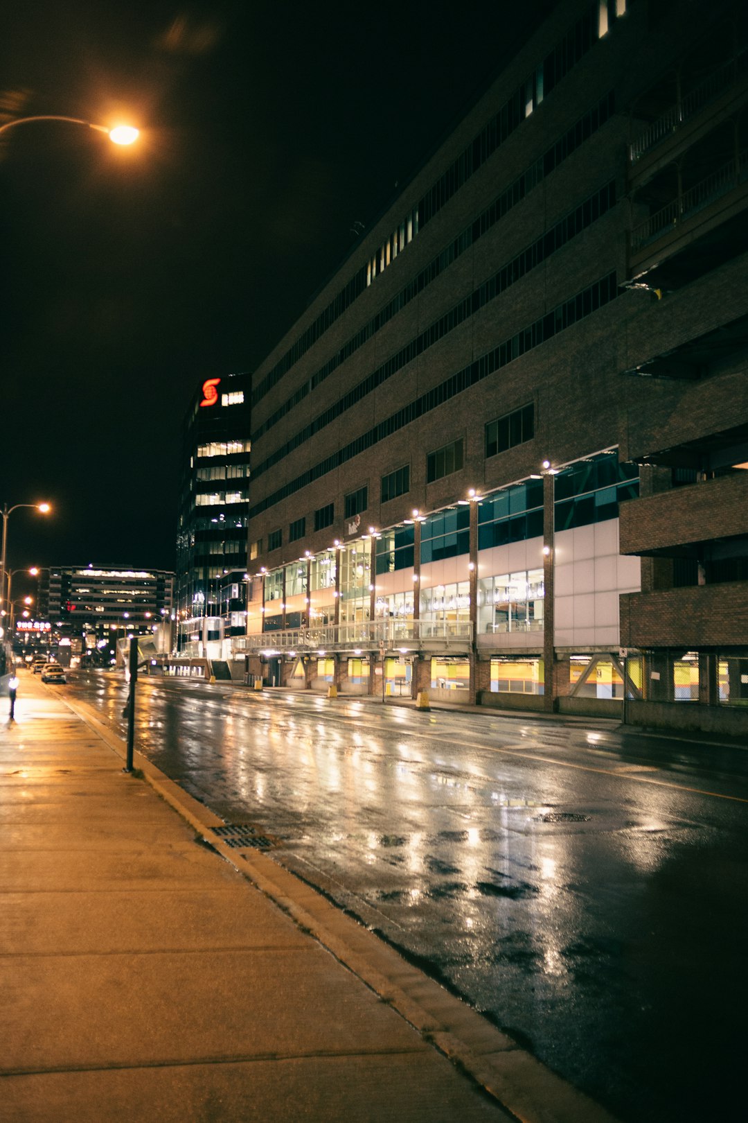 brown and white concrete building during night time