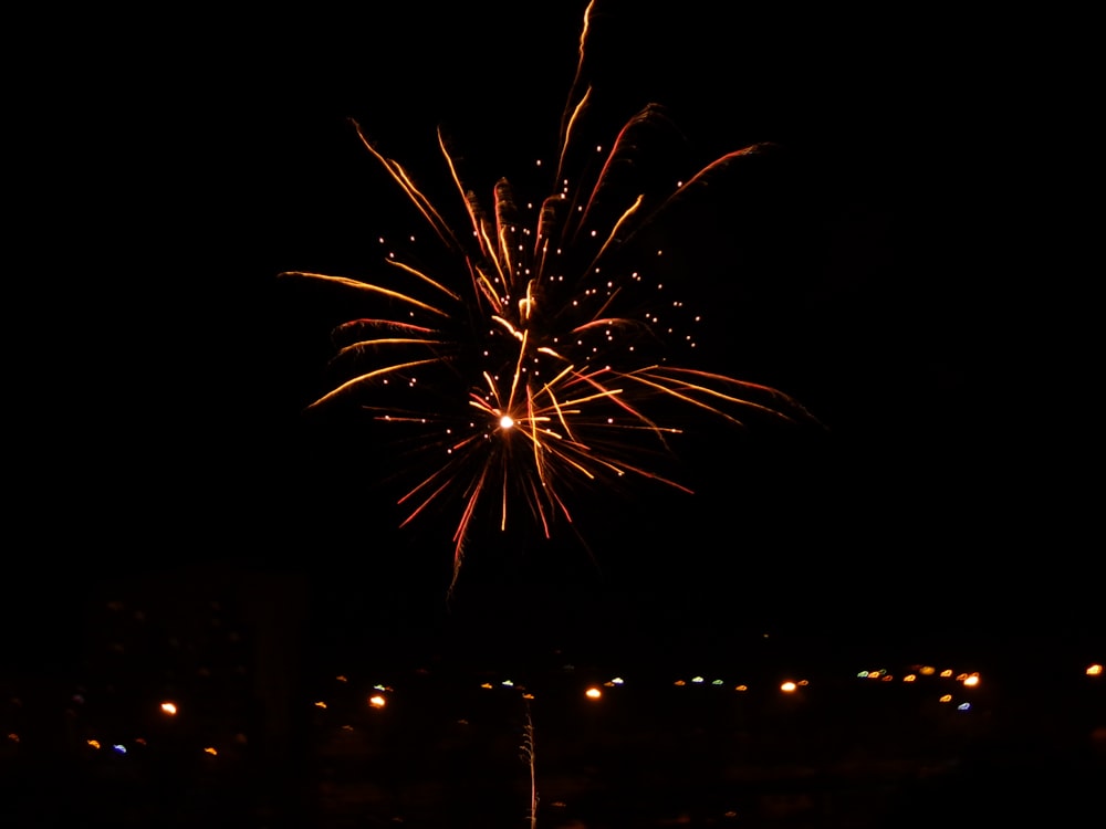 red fireworks display during night time