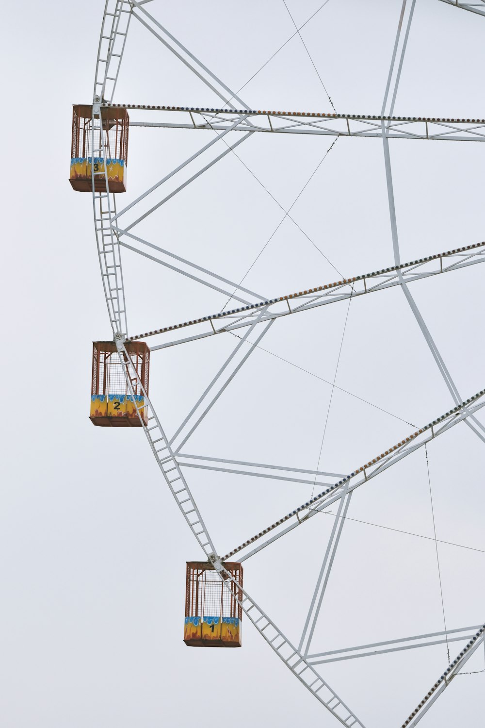 white and black cable cars