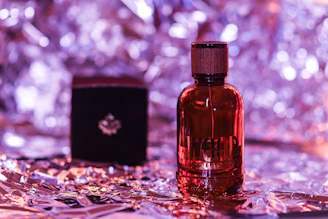 selective color photography of red glass bottle