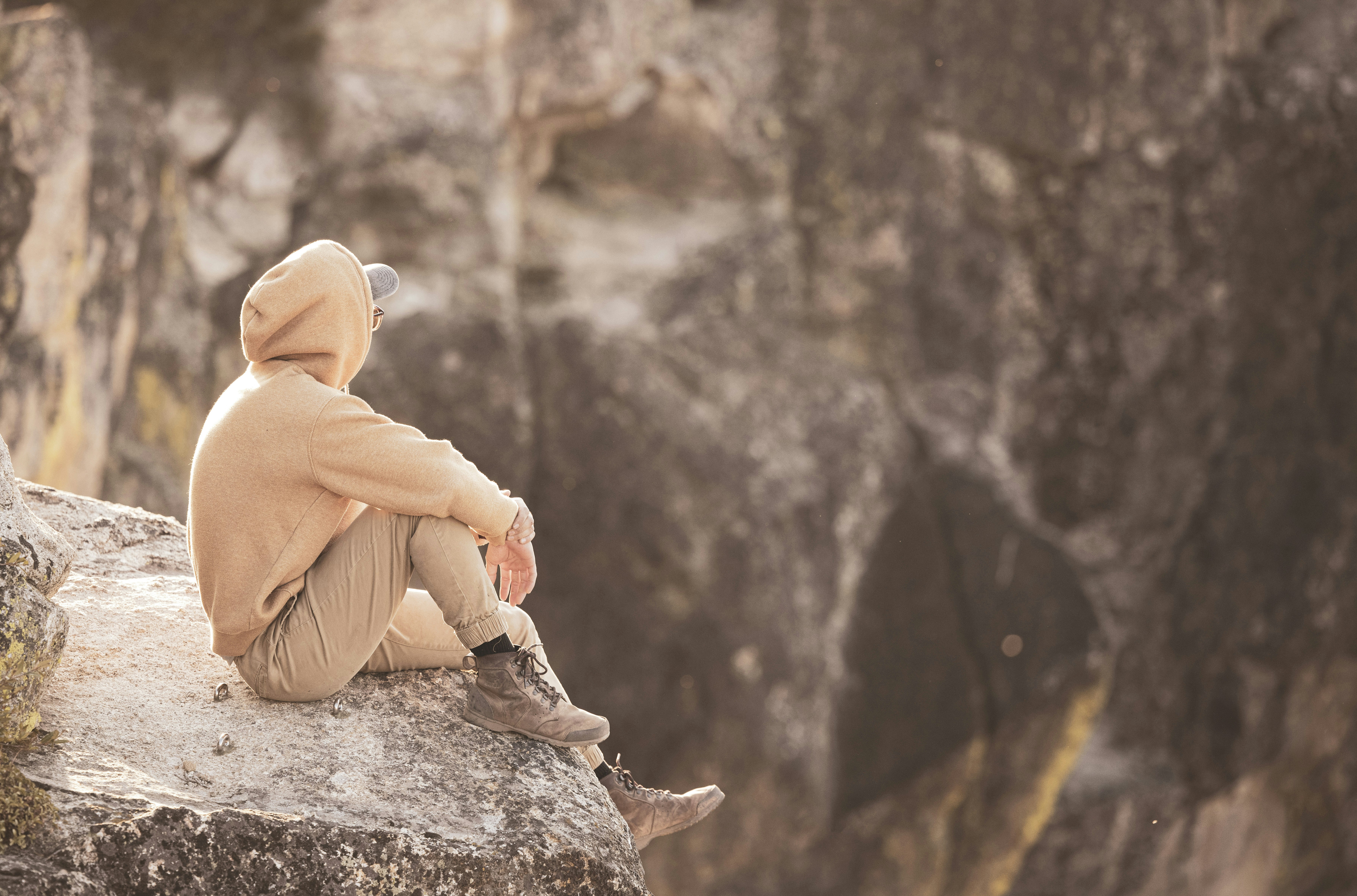 Mystical cosmic meditation in Yosemite