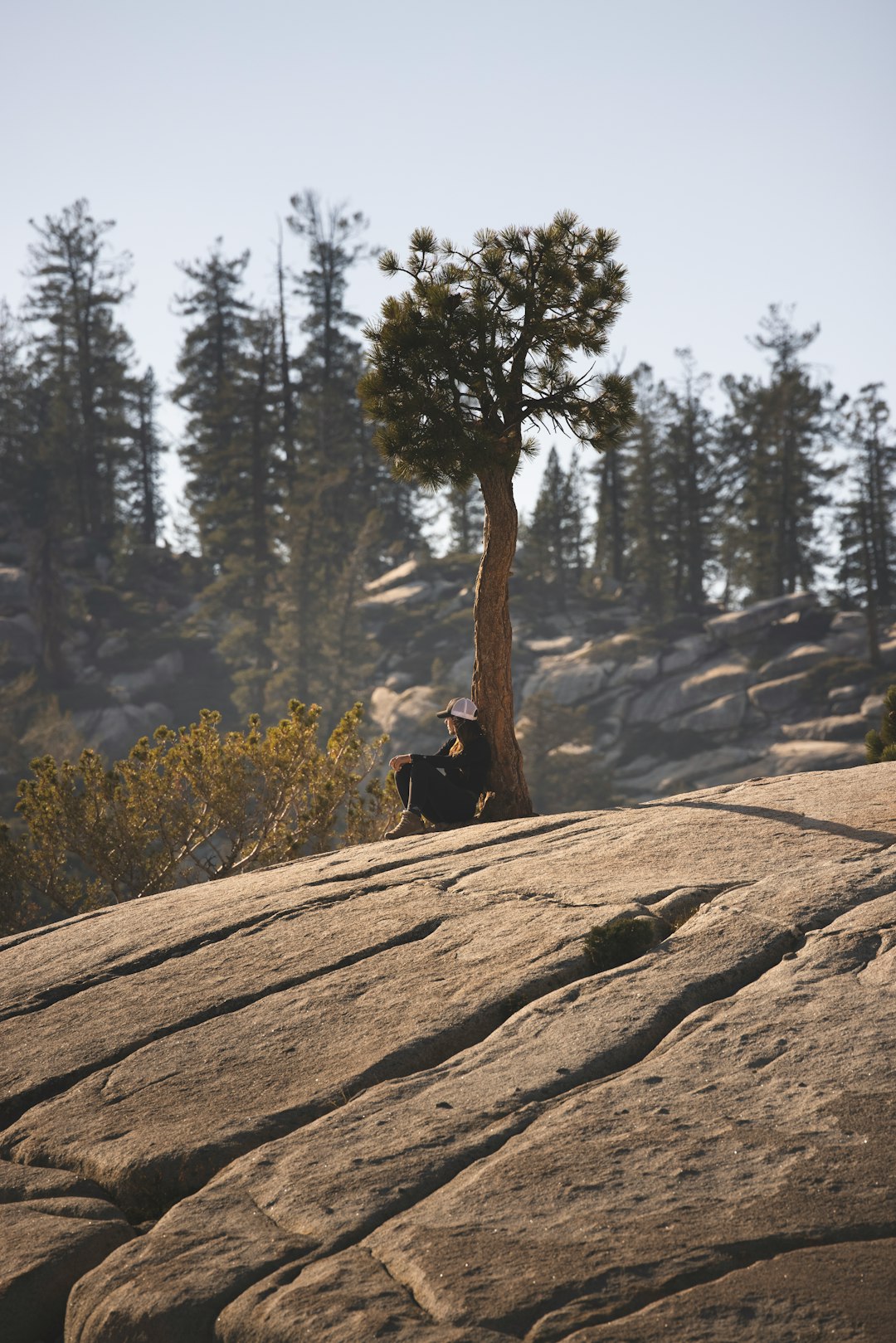 man in black jacket sitting on brown rock during daytime