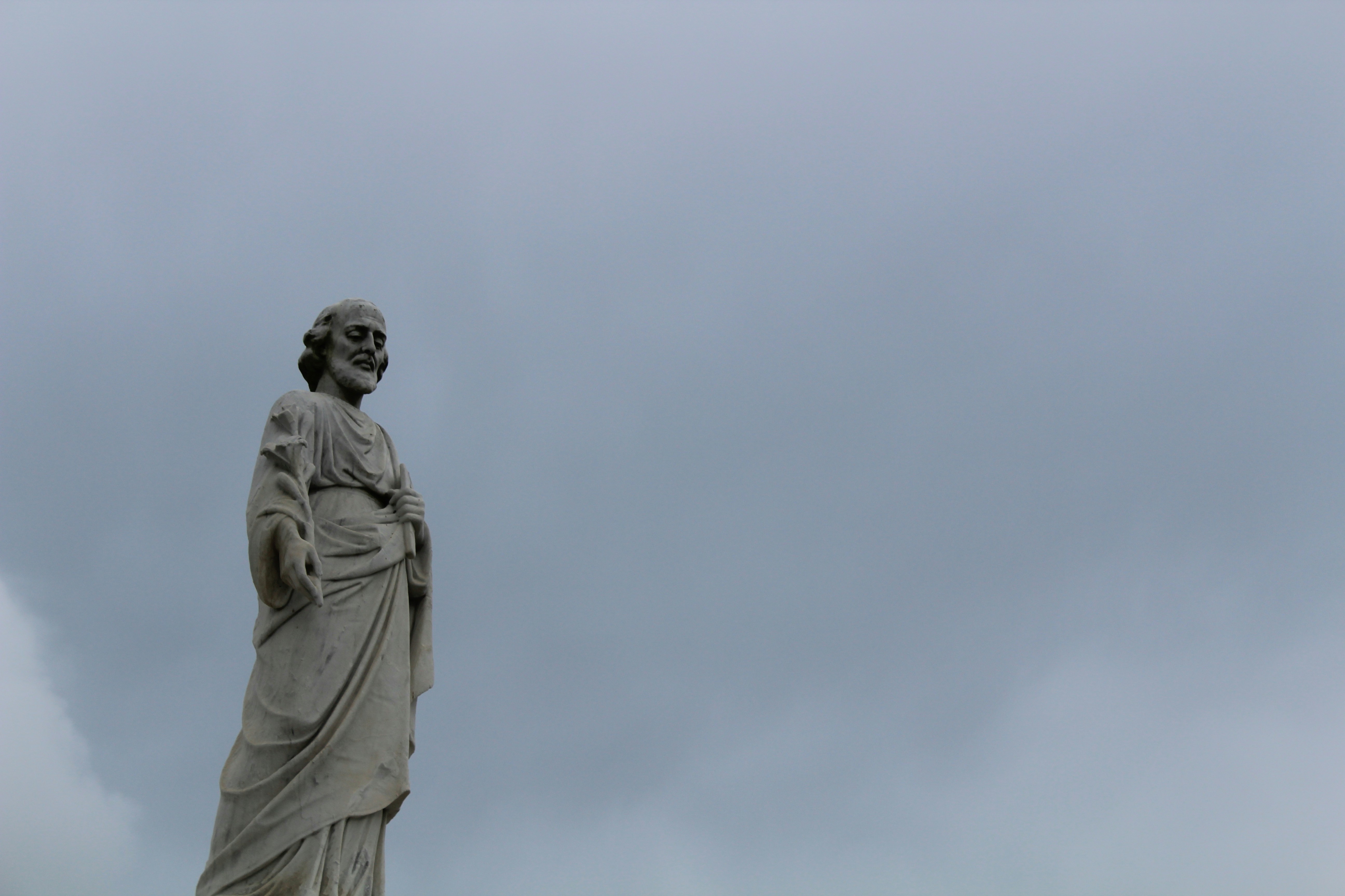 A statue in a New Orleans cemetery.