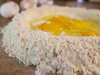 white rice on brown wooden table