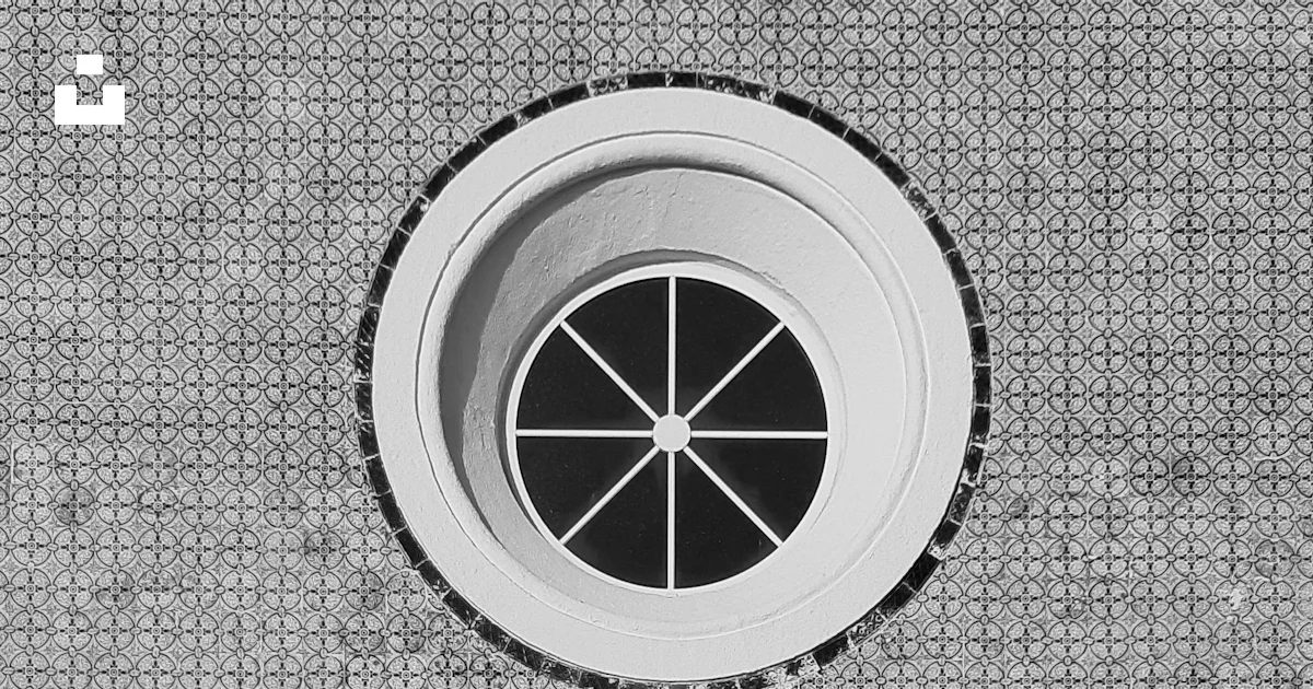 White Rounded Window Frame White round window frame on gray concrete wall photo – Free Grey Image ...
