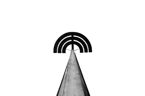 black and white spiral illustration