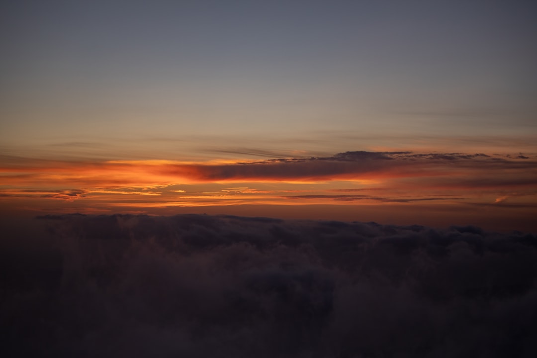 clouds and sun during sunset