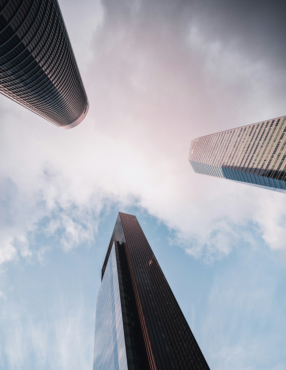 low angle photography of high rise building