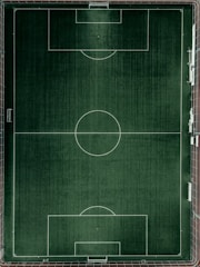aerial view of soccer field