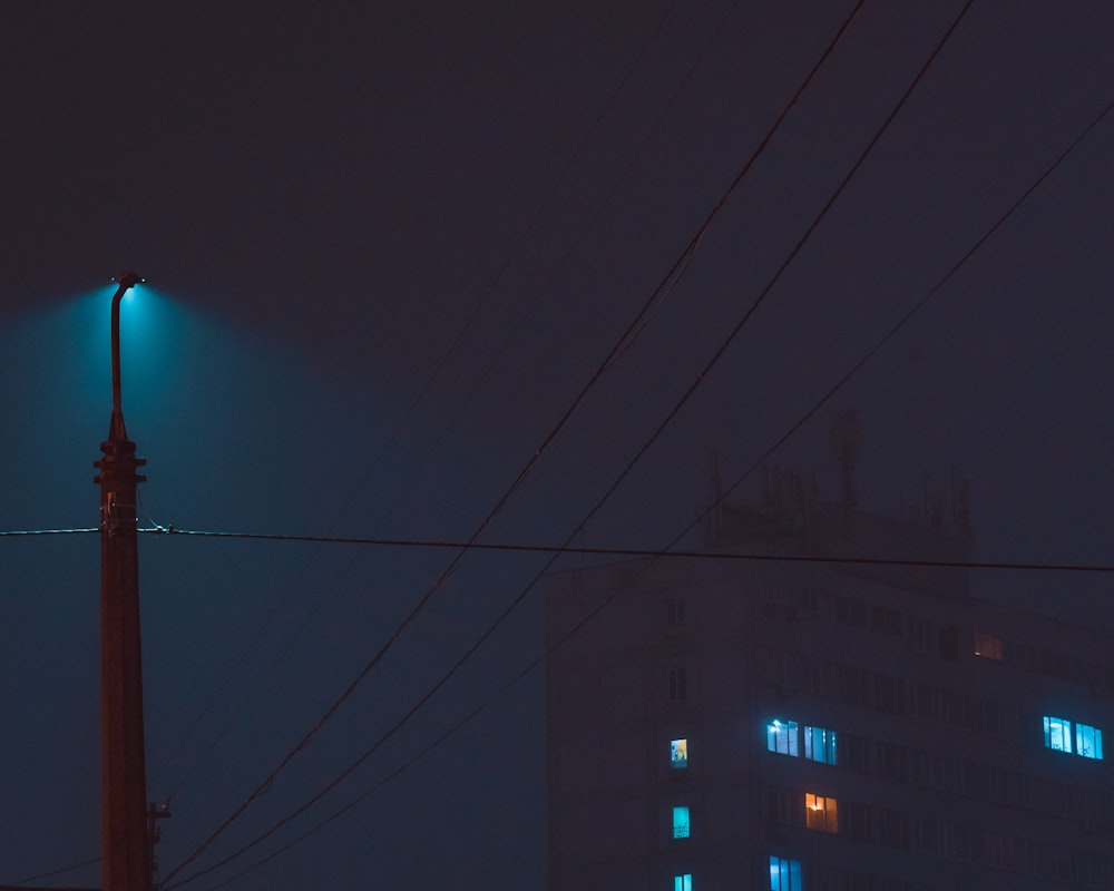 white and brown concrete building during night time