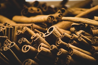 brown wooden sticks in grayscale photography