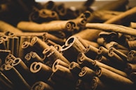 brown wooden sticks in grayscale photography