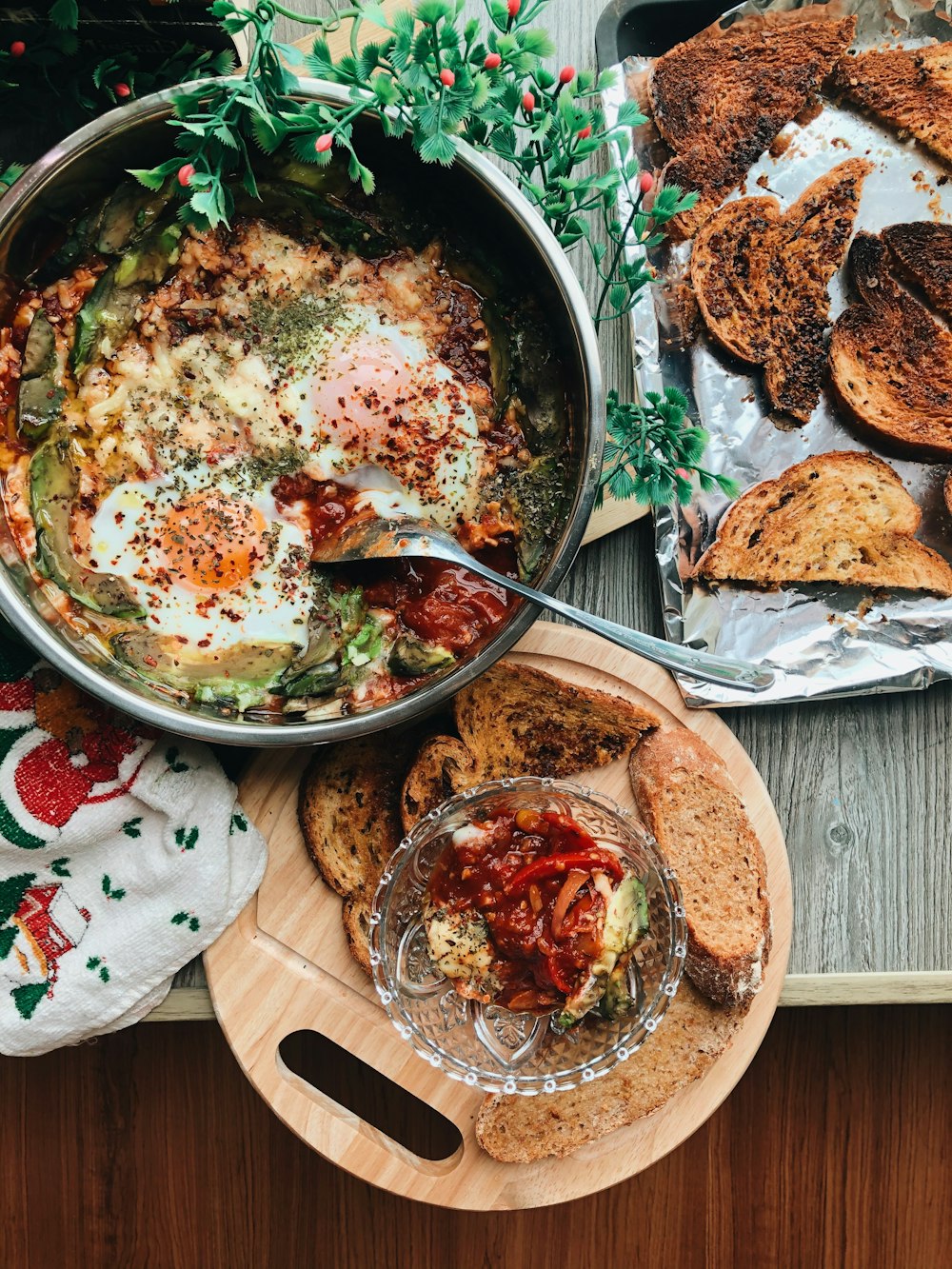 cooked food on black bowl