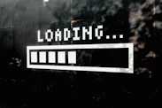 A simple animated loading icon inspired by classic video games.