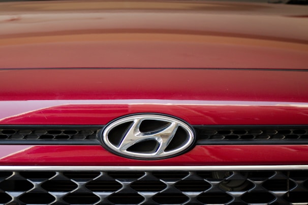 Close-up of a Hyundai genuine auto part with clear branding and clean presentation.