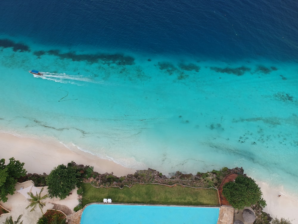 aerial view of beach during daytime