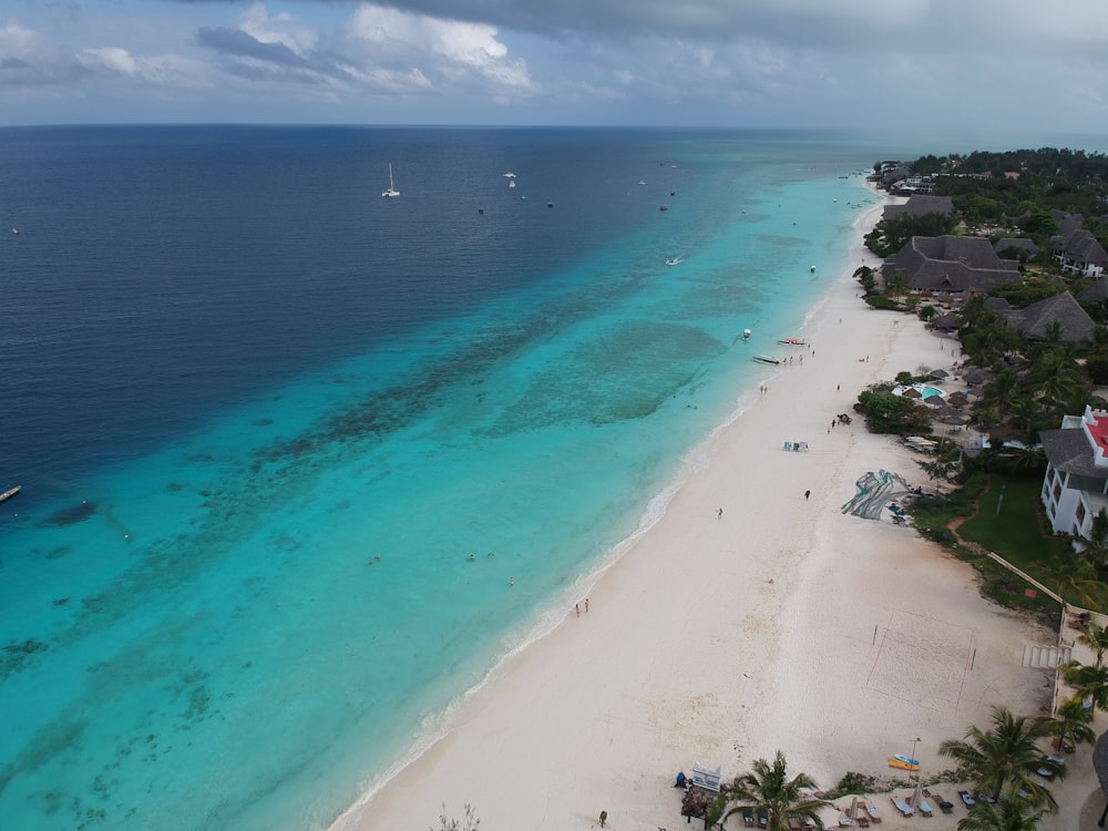 aerial view of beach during daytime