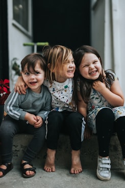 3 girls sitting on floor