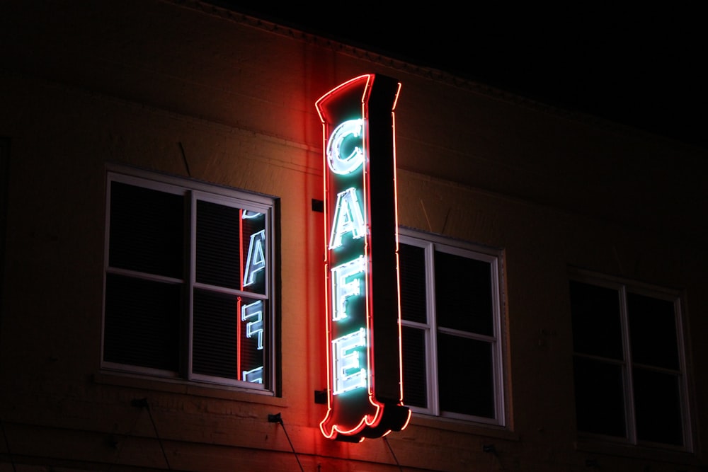 red and green neon light