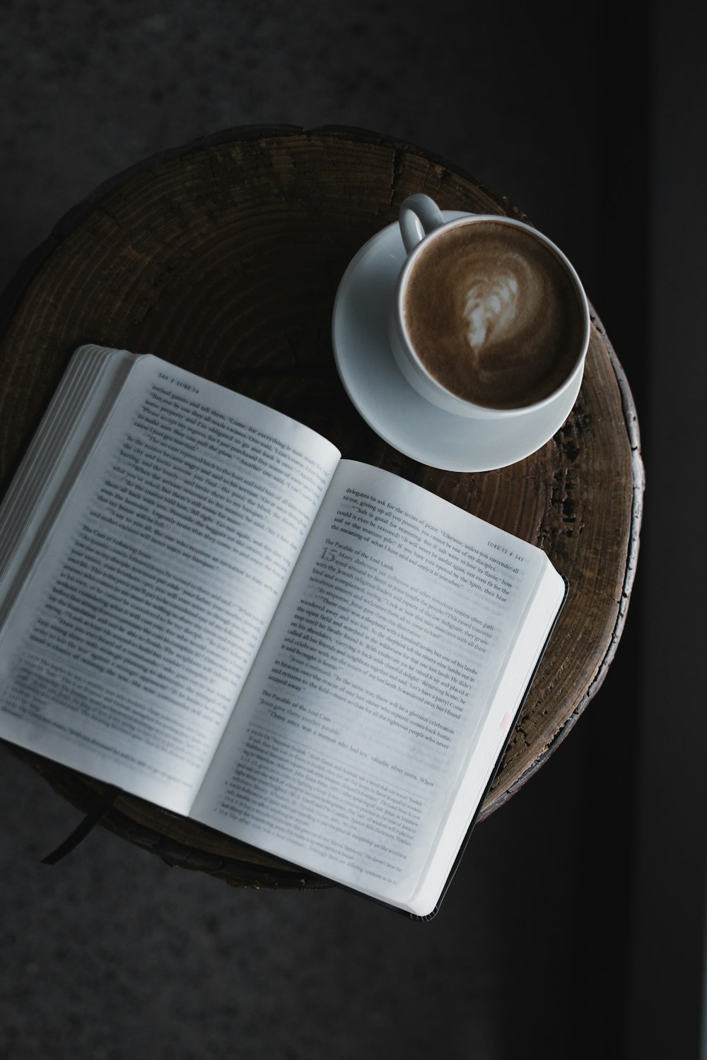 white book page on brown wooden table